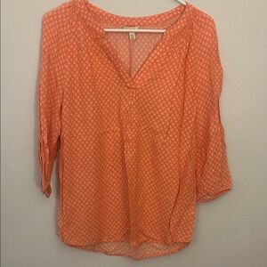 Sonoma Women's Orange Geometric Blouse